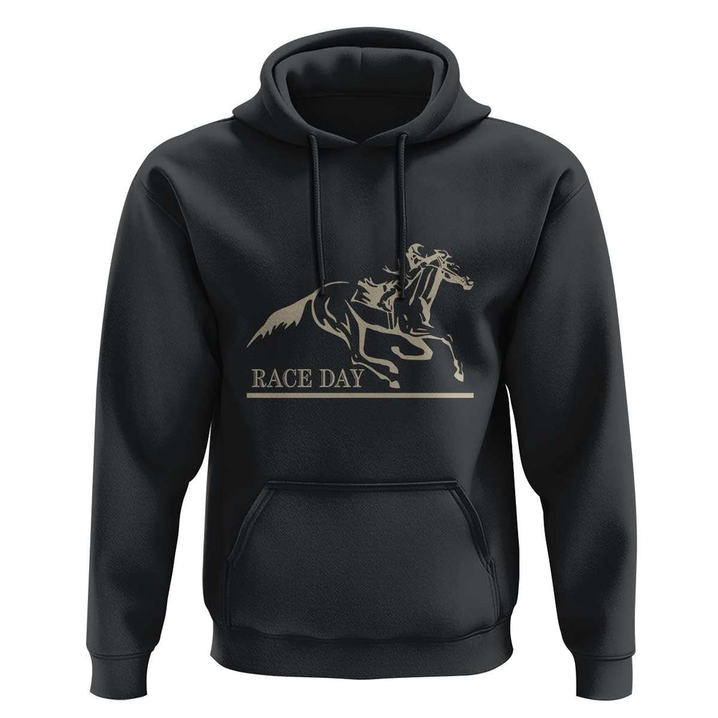 Horse Racing Hoodie Race Day Vintage Equestrian Jumping TS11 Black Print Your Wear