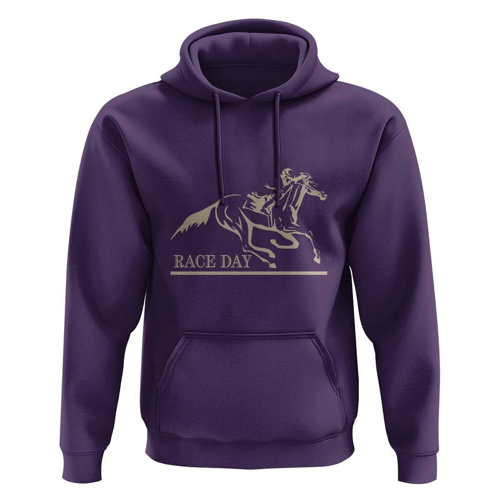 Horse Racing Hoodie Race Day Vintage Equestrian Jumping TS11 Purple Print Your Wear