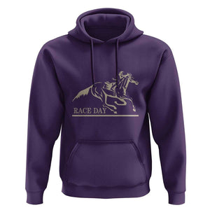 Horse Racing Hoodie Race Day Vintage Equestrian Jumping TS11 Purple Print Your Wear