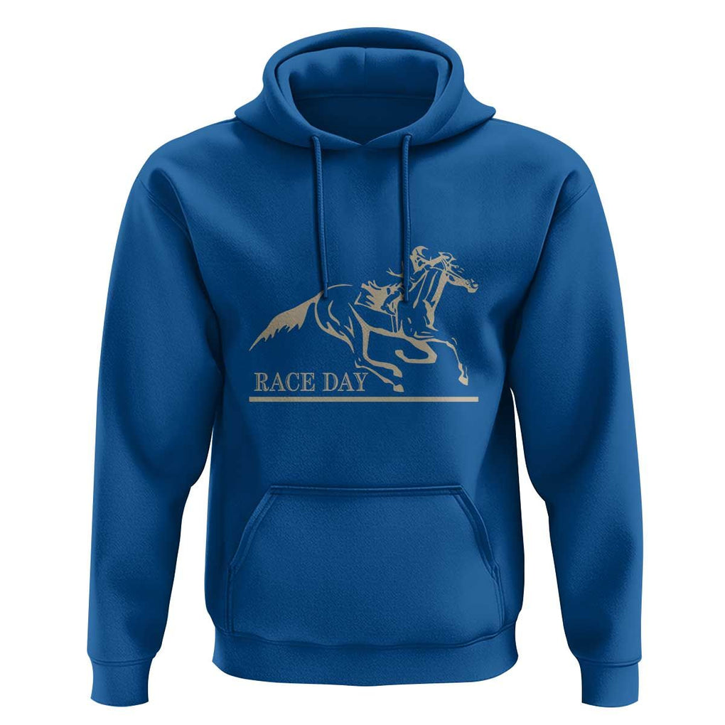 Horse Racing Hoodie Race Day Vintage Equestrian Jumping TS11 Royal Blue Print Your Wear