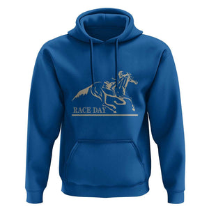 Horse Racing Hoodie Race Day Vintage Equestrian Jumping TS11 Royal Blue Print Your Wear