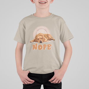 Lazy Golden Retriever T Shirt For Kid Nope Funny Dog Lover TS11 Sand Print Your Wear