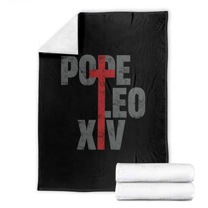 Pope Leo XIV Throw Blanket First American Pope Catholic Religious Cross TS11 Black Print Your Wear