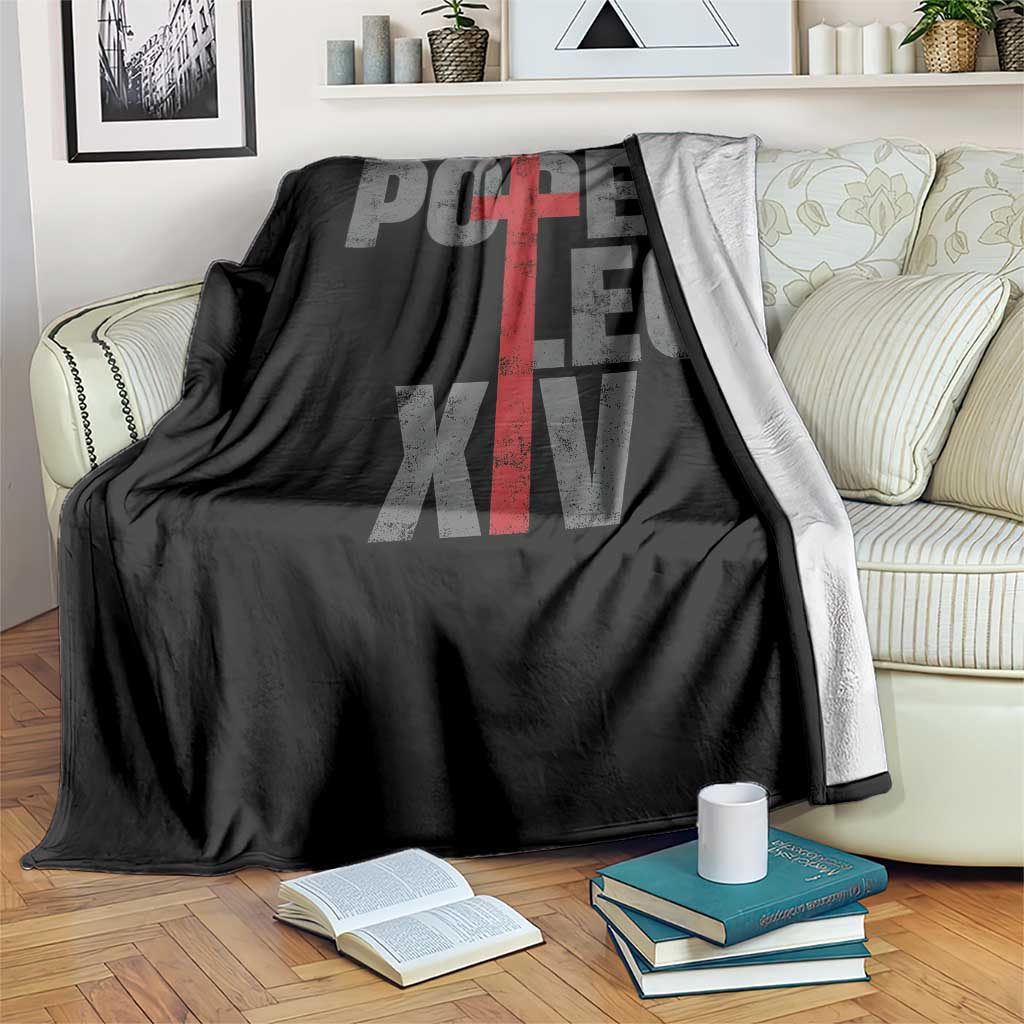 Pope Leo XIV Throw Blanket First American Pope Catholic Religious Cross TS11 Print Your Wear