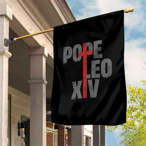 Pope Leo XIV Garden Flag First American Pope Catholic Religious Cross TS11 Print Your Wear