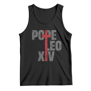Pope Leo XIV Tank Top First American Pope Catholic Religious Cross TS11 Black Print Your Wear