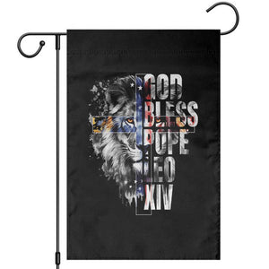God Bless Pope Leo XIV Garden Flag Lion American Flag TS11 Black Print Your Wear