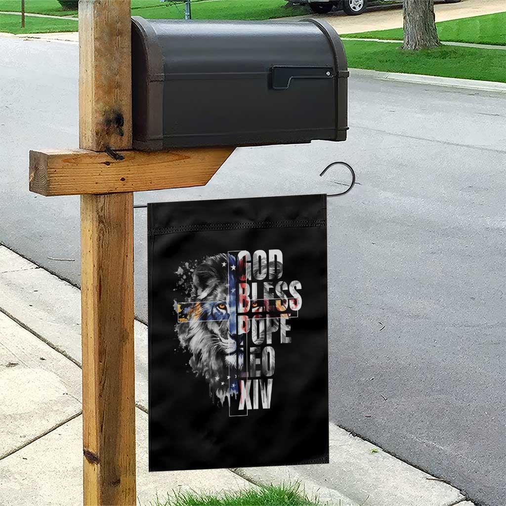 God Bless Pope Leo XIV Garden Flag Lion American Flag TS11 Print Your Wear