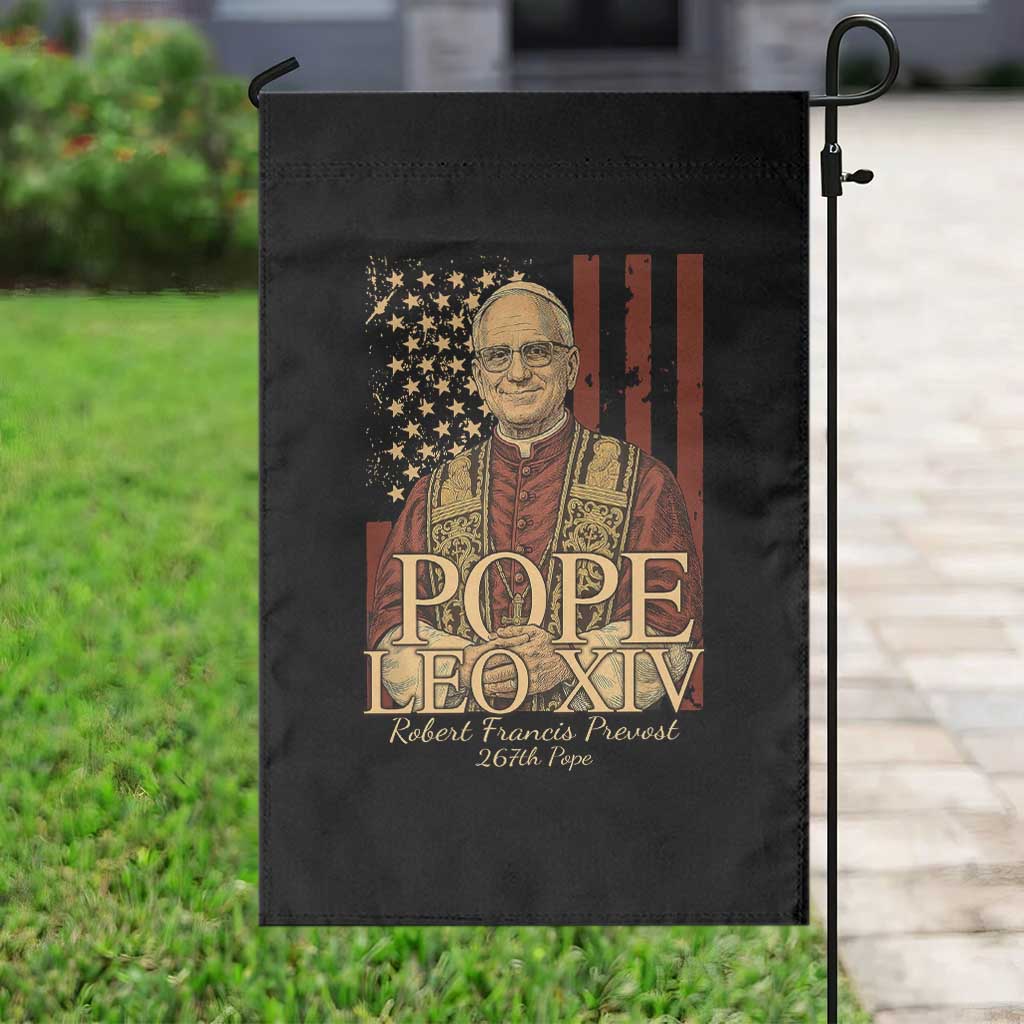 Cardinal Pope Leo XIV Garden Flag 267th Robert Francis Prevost American Flag TS11 Print Your Wear