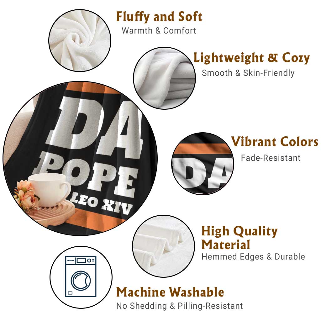 Funny Da Pope From America Chicago Pope Leo XIV Throw Blanket TS11 Print Your Wear