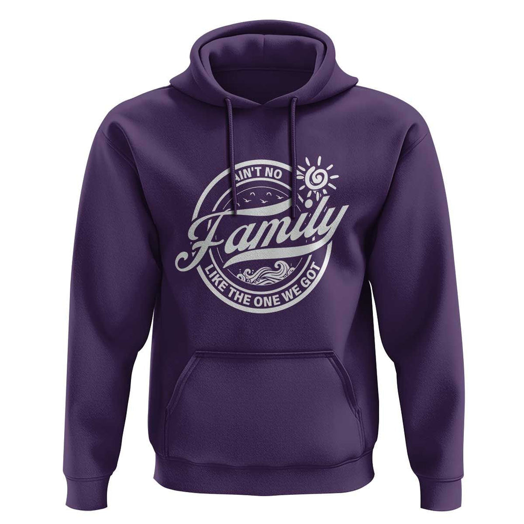 Family Reunion Matching Hoodie Ain't No Family Like The One We Got Sun Ocean Wave TS11 Purple Print Your Wear