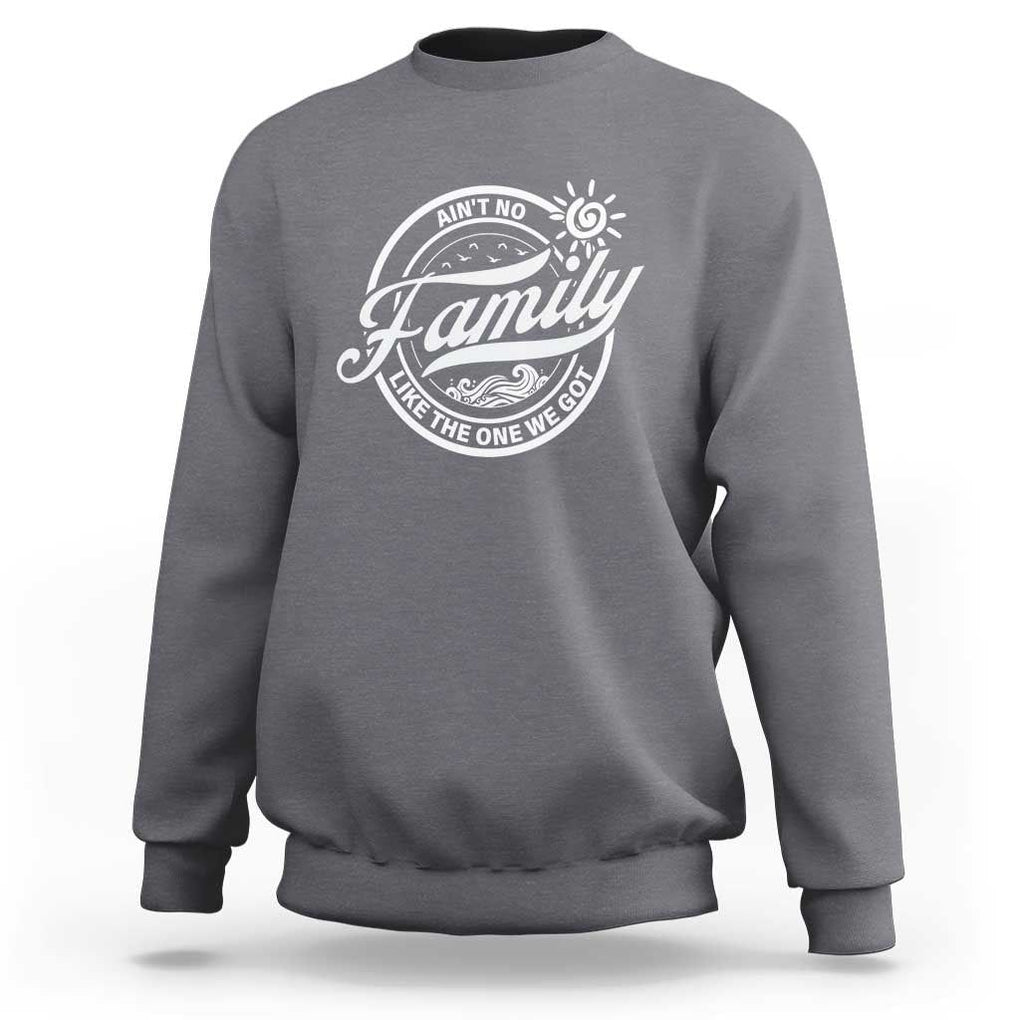 Family Reunion Matching Sweatshirt Ain't No Family Like The One We Got Sun Ocean Wave TS11 Charcoal Print Your Wear
