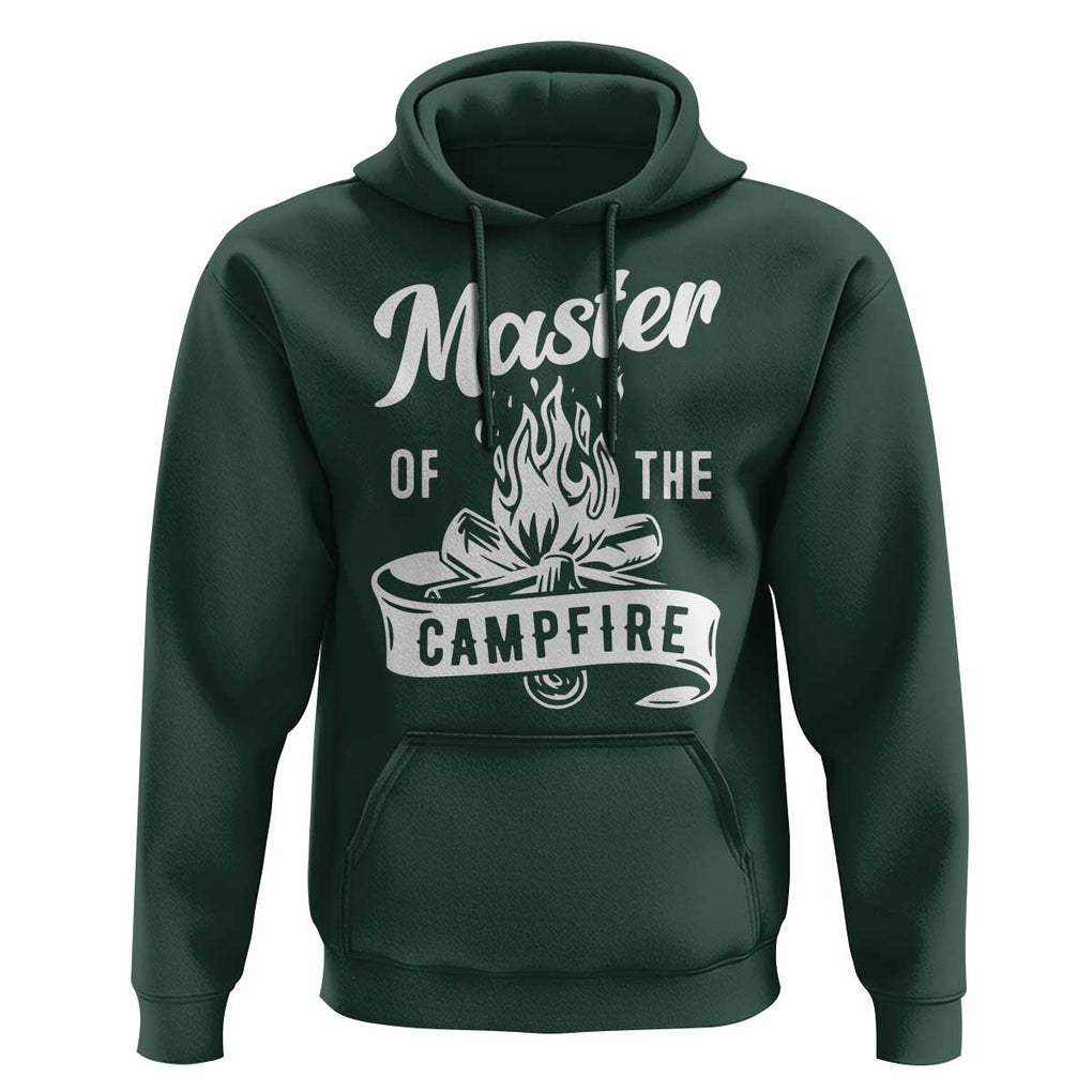 Camping Lover Hoodie Master Of The Campfire Camper Outdoor Activity TS11 Dark Forest Green Print Your Wear