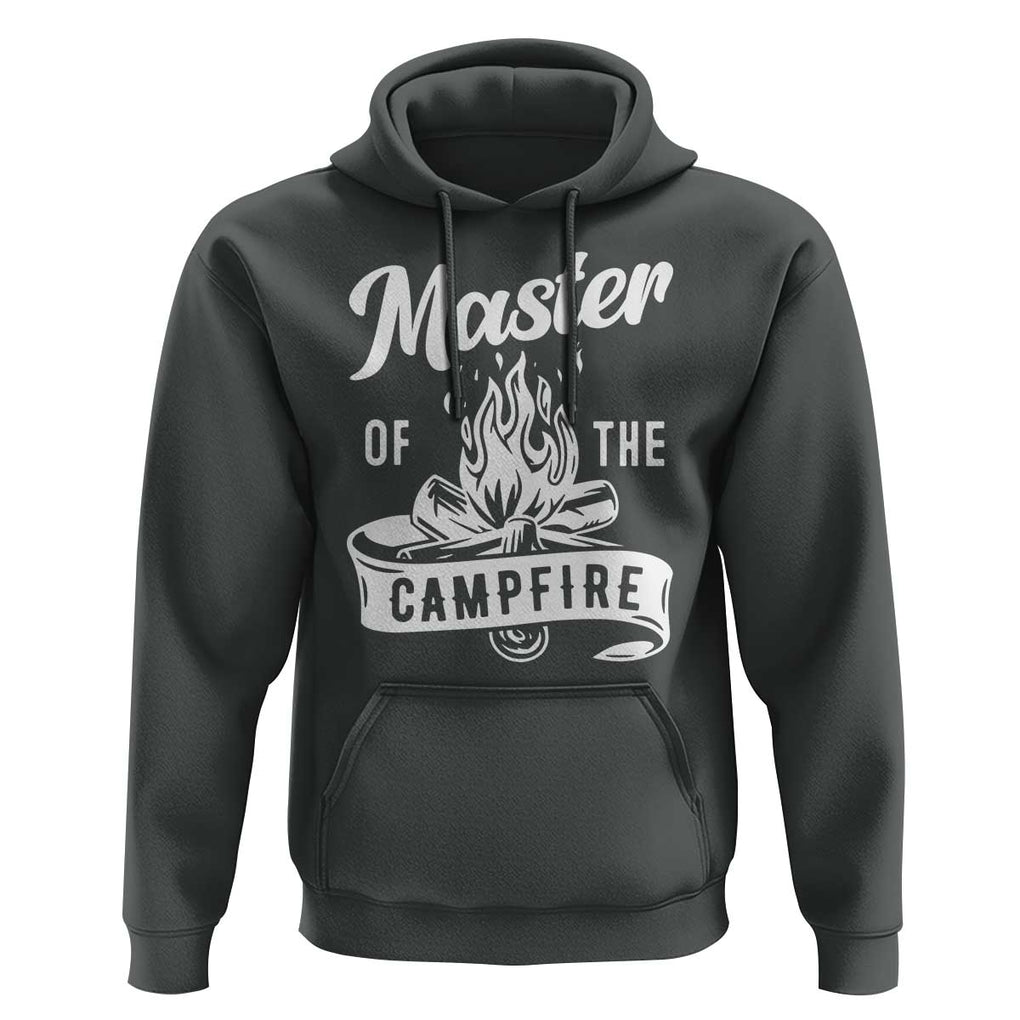 Camping Lover Hoodie Master Of The Campfire Camper Outdoor Activity TS11 Dark Heather Print Your Wear