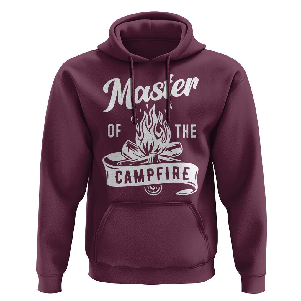 Camping Lover Hoodie Master Of The Campfire Camper Outdoor Activity TS11 Maroon Print Your Wear