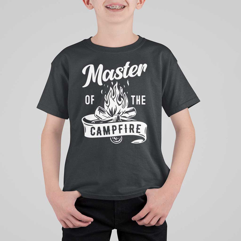 Camping Lover T Shirt For Kid Master Of The Campfire Camper Outdoor Activity TS11 Black Print Your Wear