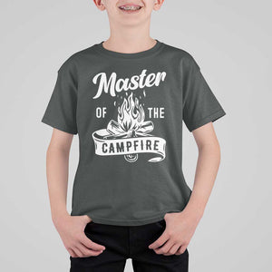 Camping Lover T Shirt For Kid Master Of The Campfire Camper Outdoor Activity TS11 Dark Heather Print Your Wear