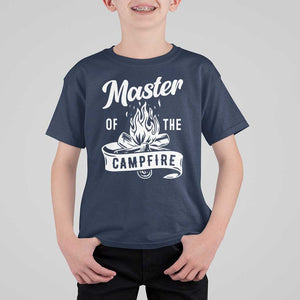 Camping Lover T Shirt For Kid Master Of The Campfire Camper Outdoor Activity TS11 Navy Print Your Wear