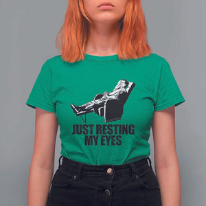 Funny Dad T Shirt For Women Just Resting My Eyes Father's Day TS11 Irish Green Print Your Wear