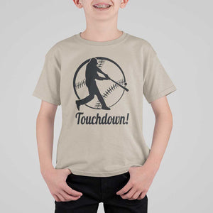 Funny Baseball T Shirt For Kid Touchdown Sports Fan Softball Player TS11 Sand Print Your Wear
