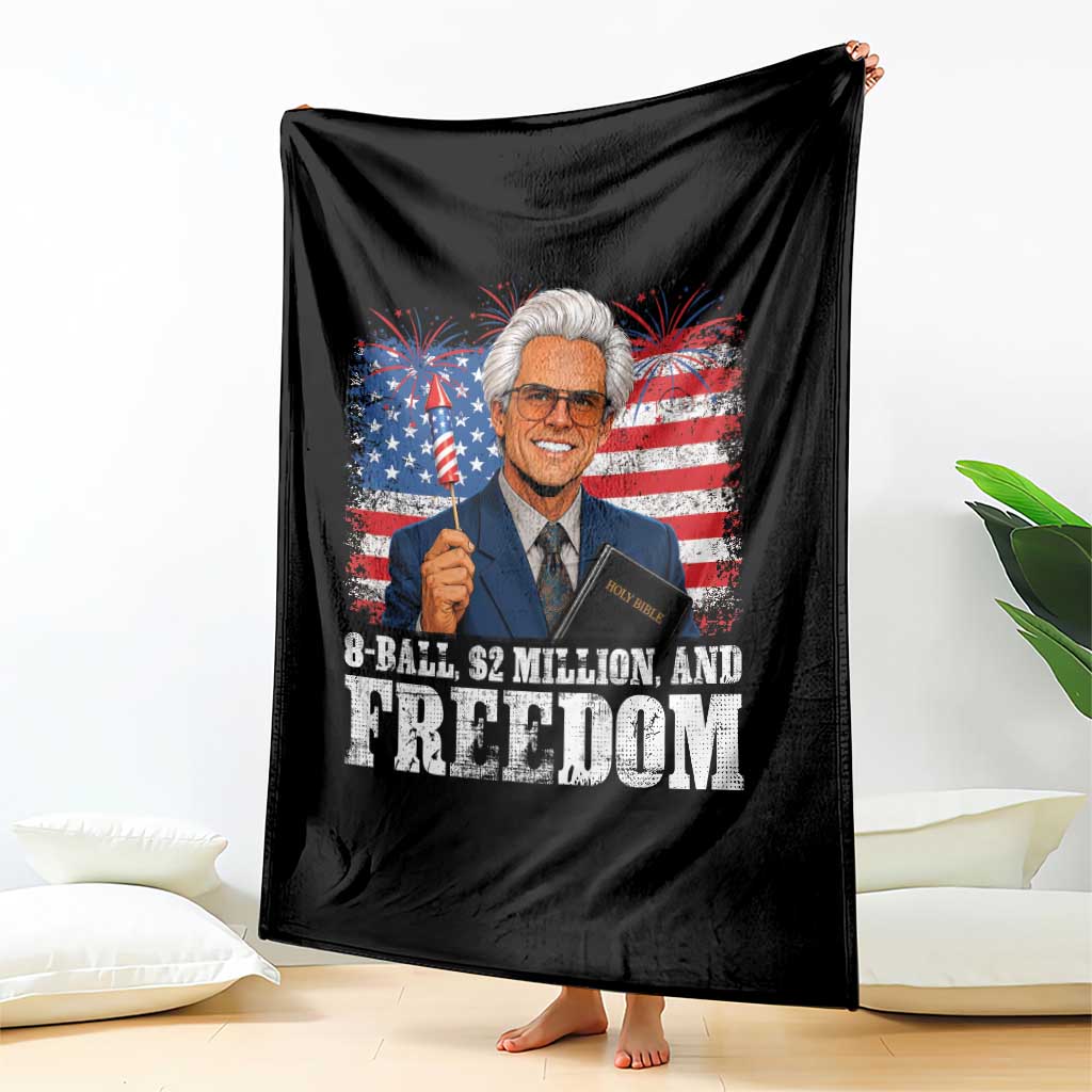 8 Ball 2 Million Dollars And Freedom Throw Blanket Billy Meme Baby 4th of July