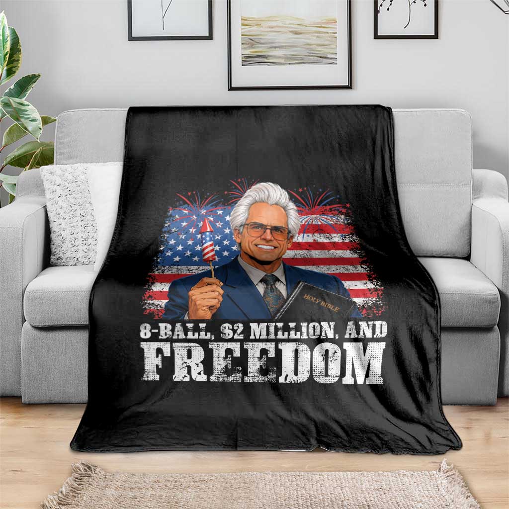 8 Ball 2 Million Dollars And Freedom Throw Blanket Billy Meme Baby 4th of July