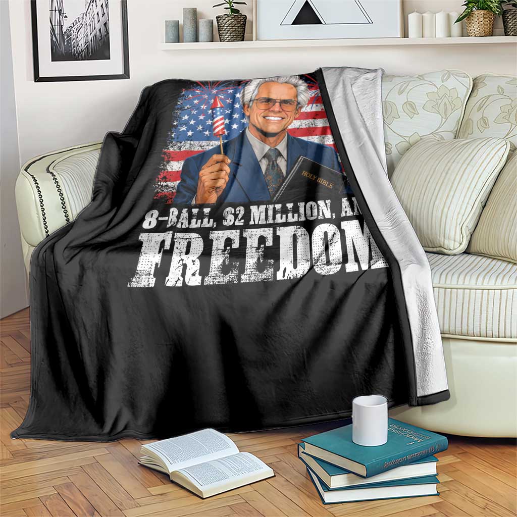 8 Ball 2 Million Dollars And Freedom Throw Blanket Billy Meme Baby 4th of July