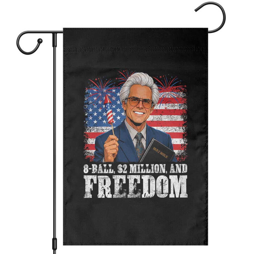8 Ball 2 Million Dollars And Freedom Garden Flag Billy Meme Baby 4th of July