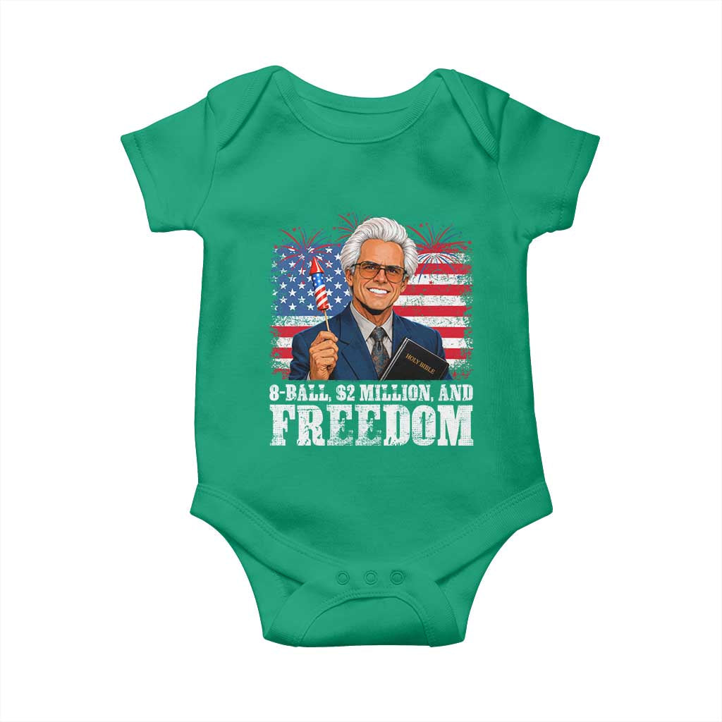8 Ball 2 Million Dollars And Freedom Baby Onesie Billy Meme Baby 4th of July