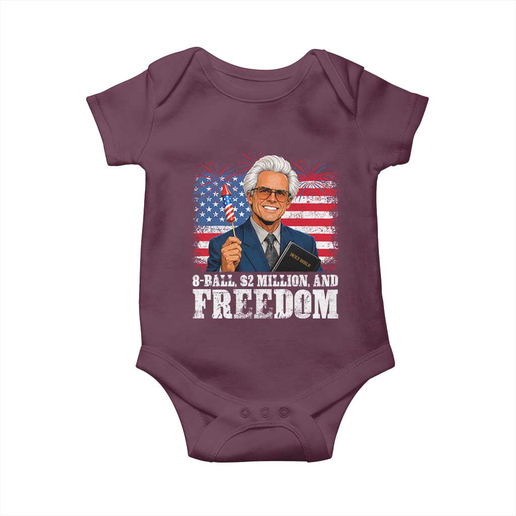 8 Ball 2 Million Dollars And Freedom Baby Onesie Billy Meme Baby 4th of July