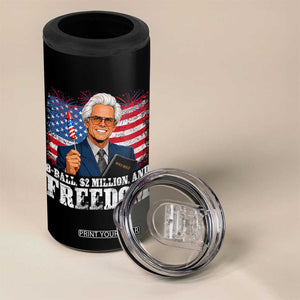 8 Ball 2 Million Dollars And Freedom 4 in 1 Can Cooler Tumbler Billy Meme Baby 4th of July