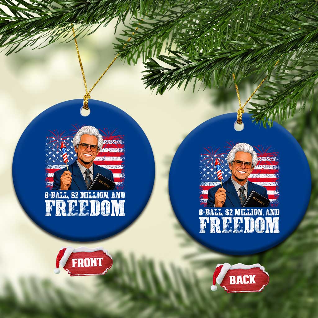 8 Ball 2 Million Dollars And Freedom Ceramic Ornament Billy Meme Baby 4th of July