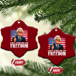 8 Ball 2 Million Dollars And Freedom Ceramic Ornament Billy Meme Baby 4th of July