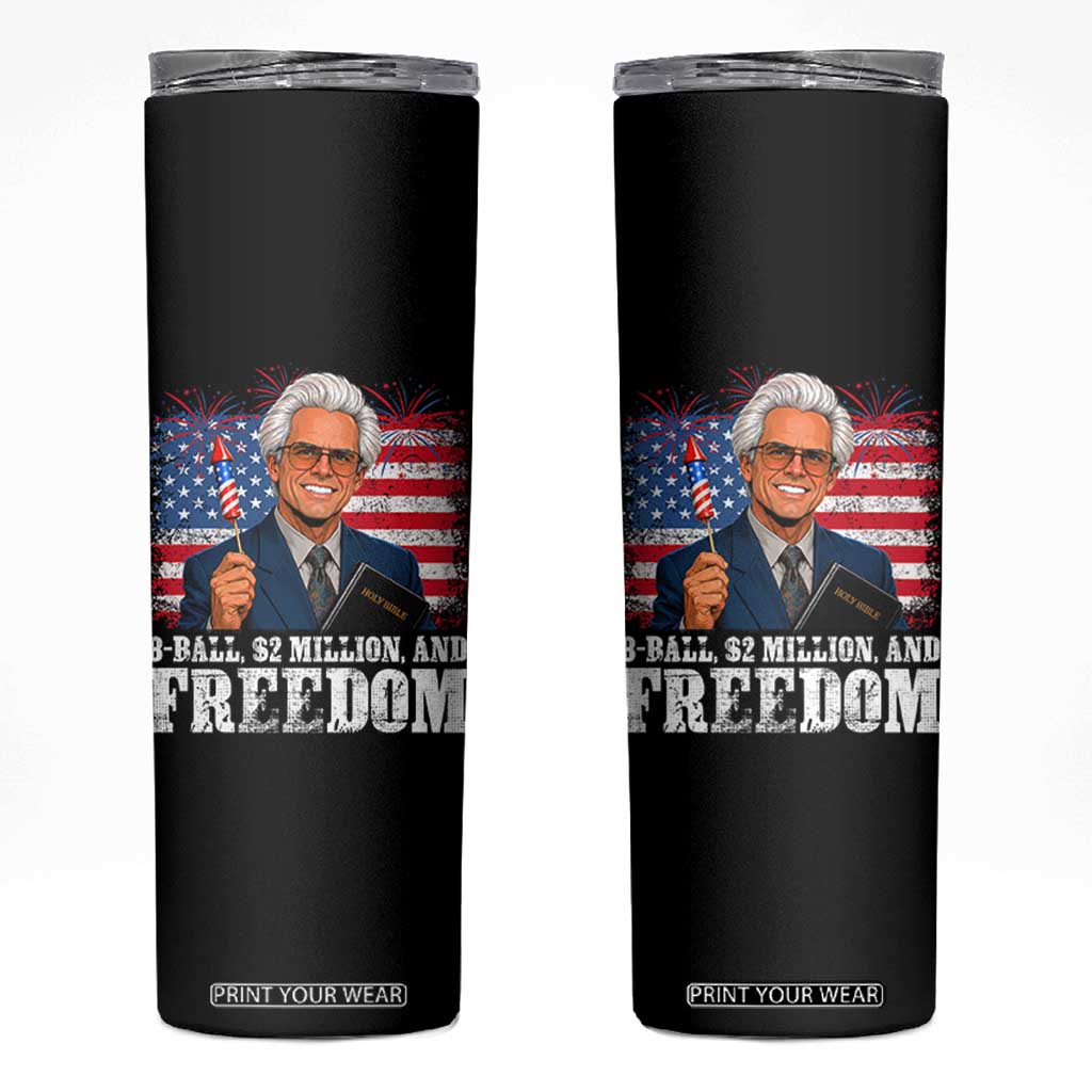 8 Ball 2 Million Dollars And Freedom Skinny Tumbler Billy Meme Baby 4th of July