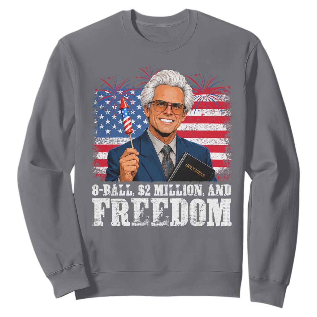8 Ball 2 Million Dollars And Freedom Sweatshirt Billy Meme Baby 4th of July