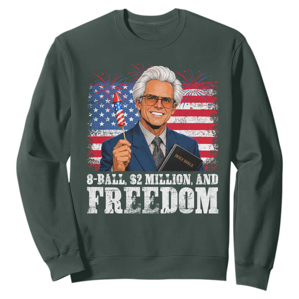 8 Ball 2 Million Dollars And Freedom Sweatshirt Billy Meme Baby 4th of July