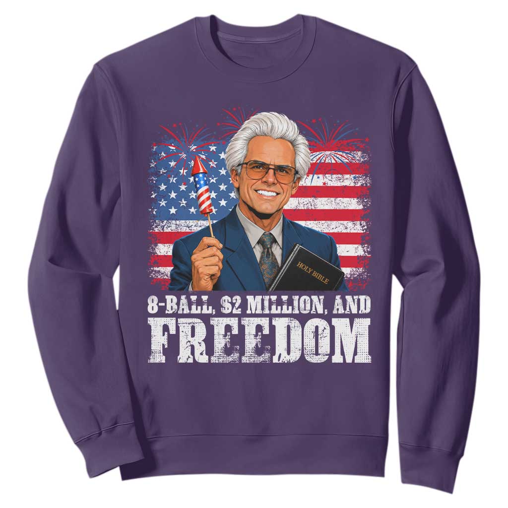 8 Ball 2 Million Dollars And Freedom Sweatshirt Billy Meme Baby 4th of July