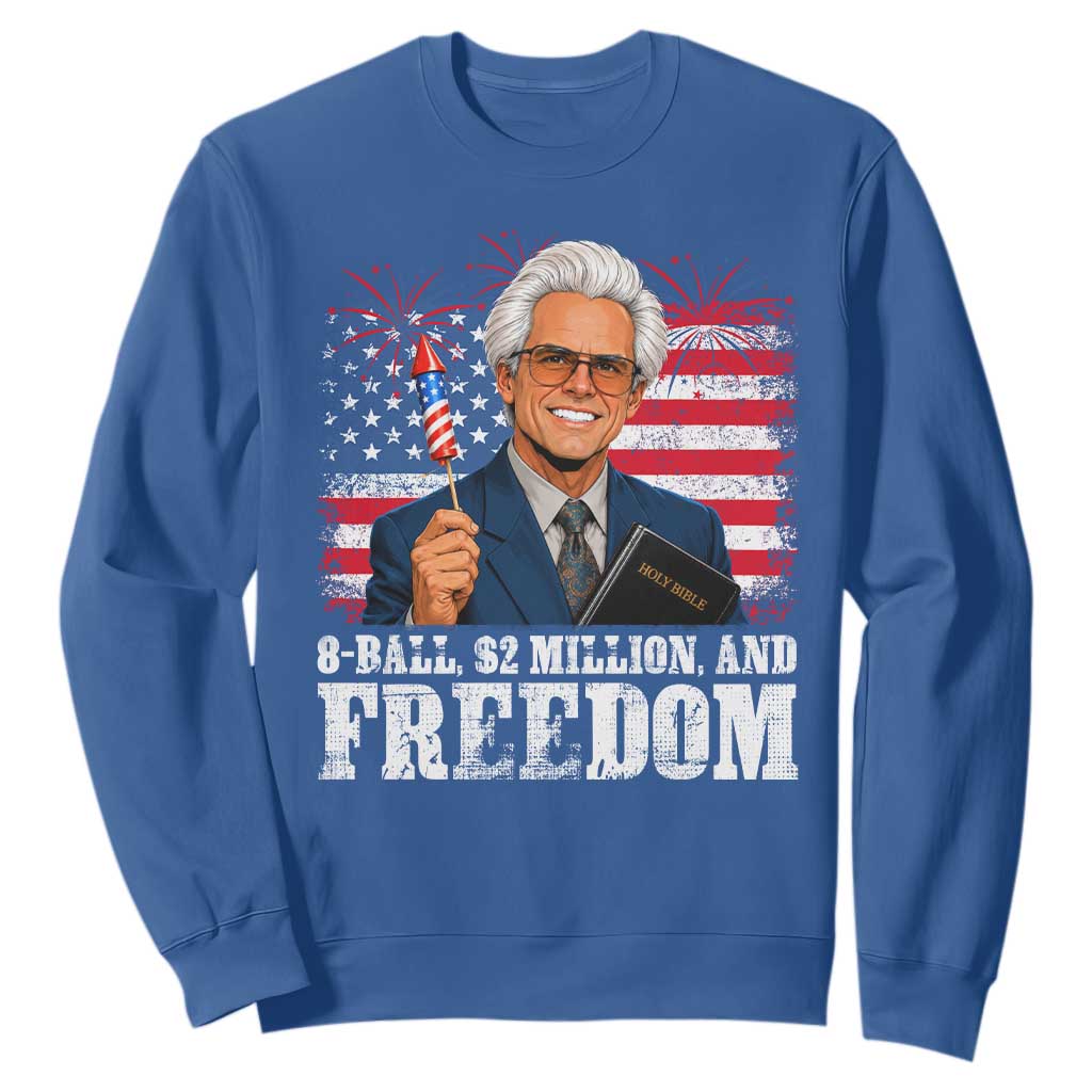 8 Ball 2 Million Dollars And Freedom Sweatshirt Billy Meme Baby 4th of July