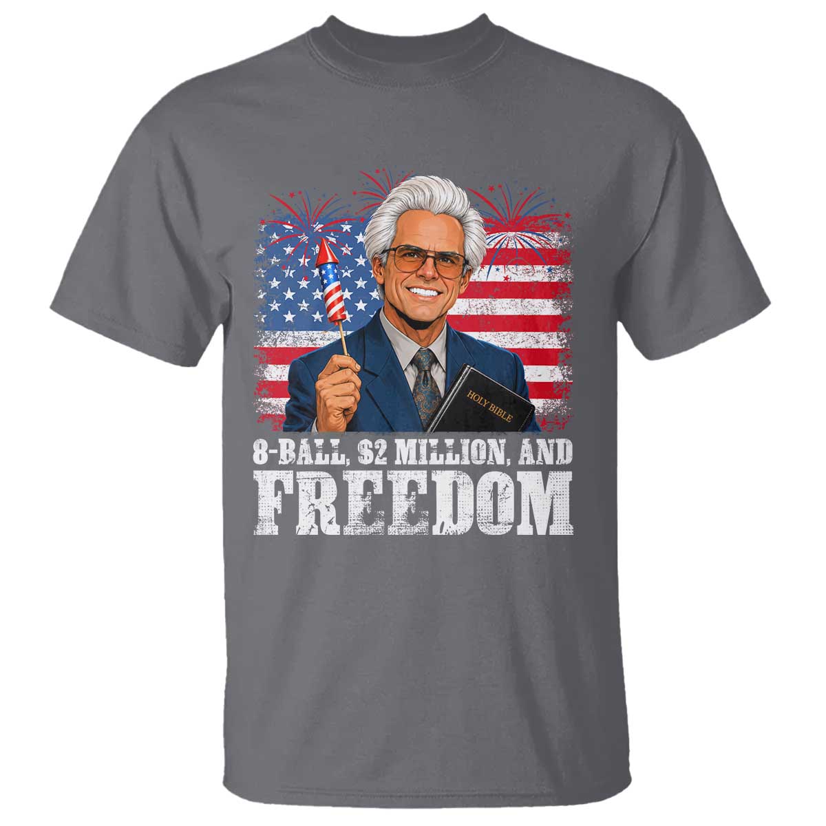 8 Ball 2 Million Dollars And Freedom T Shirt Billy Meme Baby 4th of July
