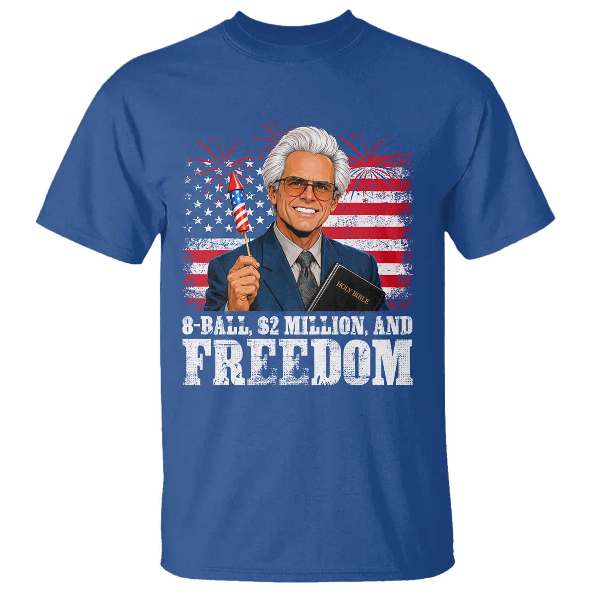 8 Ball 2 Million Dollars And Freedom T Shirt Billy Meme Baby 4th of July