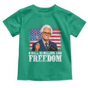 8 Ball 2 Million Dollars And Freedom Toddler T Shirt Billy Meme Baby 4th of July