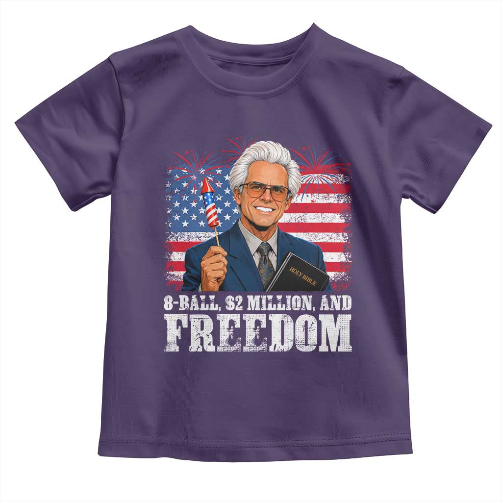 8 Ball 2 Million Dollars And Freedom Toddler T Shirt Billy Meme Baby 4th of July