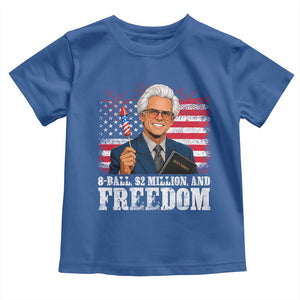 8 Ball 2 Million Dollars And Freedom Toddler T Shirt Billy Meme Baby 4th of July