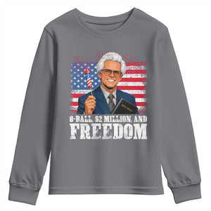 8 Ball 2 Million Dollars And Freedom Youth Sweatshirt Billy Meme Baby 4th of July