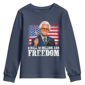 8 Ball 2 Million Dollars And Freedom Youth Sweatshirt Billy Meme Baby 4th of July