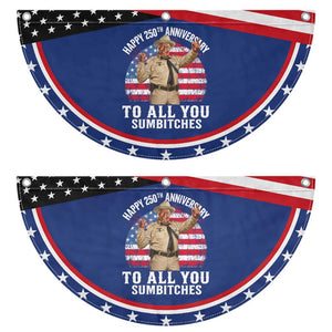 Happy 250th Anniversary To All You Sumbitches Patriotic Fan Flag Funny Smokey 70s Movie The Bandit TS11 2pcs pack Classic Navy Print Your Wear
