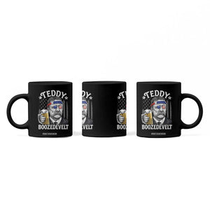 Teddy Boozedevelt Theodore Roosevelt 4th of July Coffee Mug Funny Beer Drinking Vintage American Flag