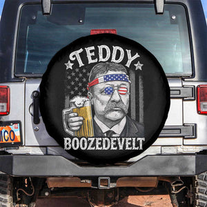 Teddy Boozedevelt Theodore Roosevelt 4th of July Spare Tire Cover Funny Beer Drinking Vintage American Flag