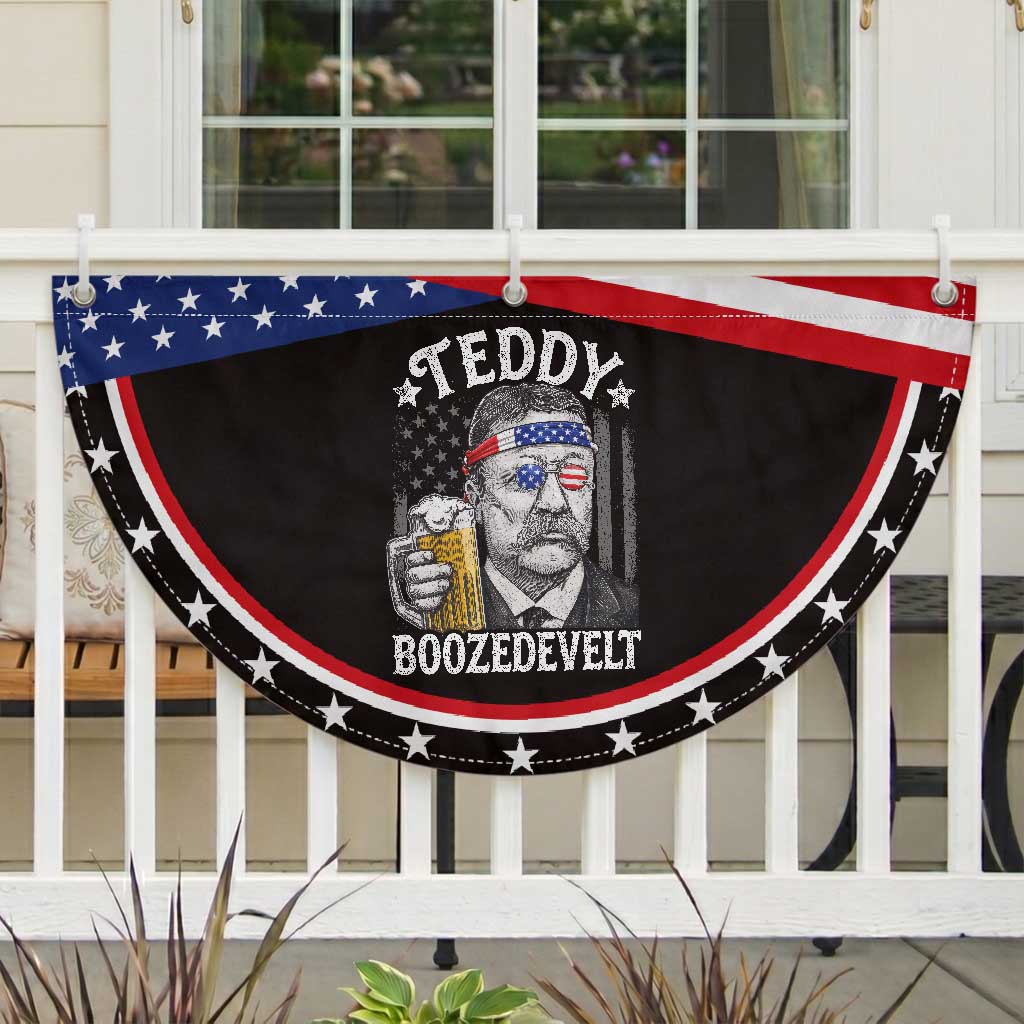 Teddy Boozedevelt Theodore Roosevelt 4th of July Patriotic Fan Flag Funny Beer Drinking Vintage American Flag TS11 2pcs pack Classic Black Print Your Wear