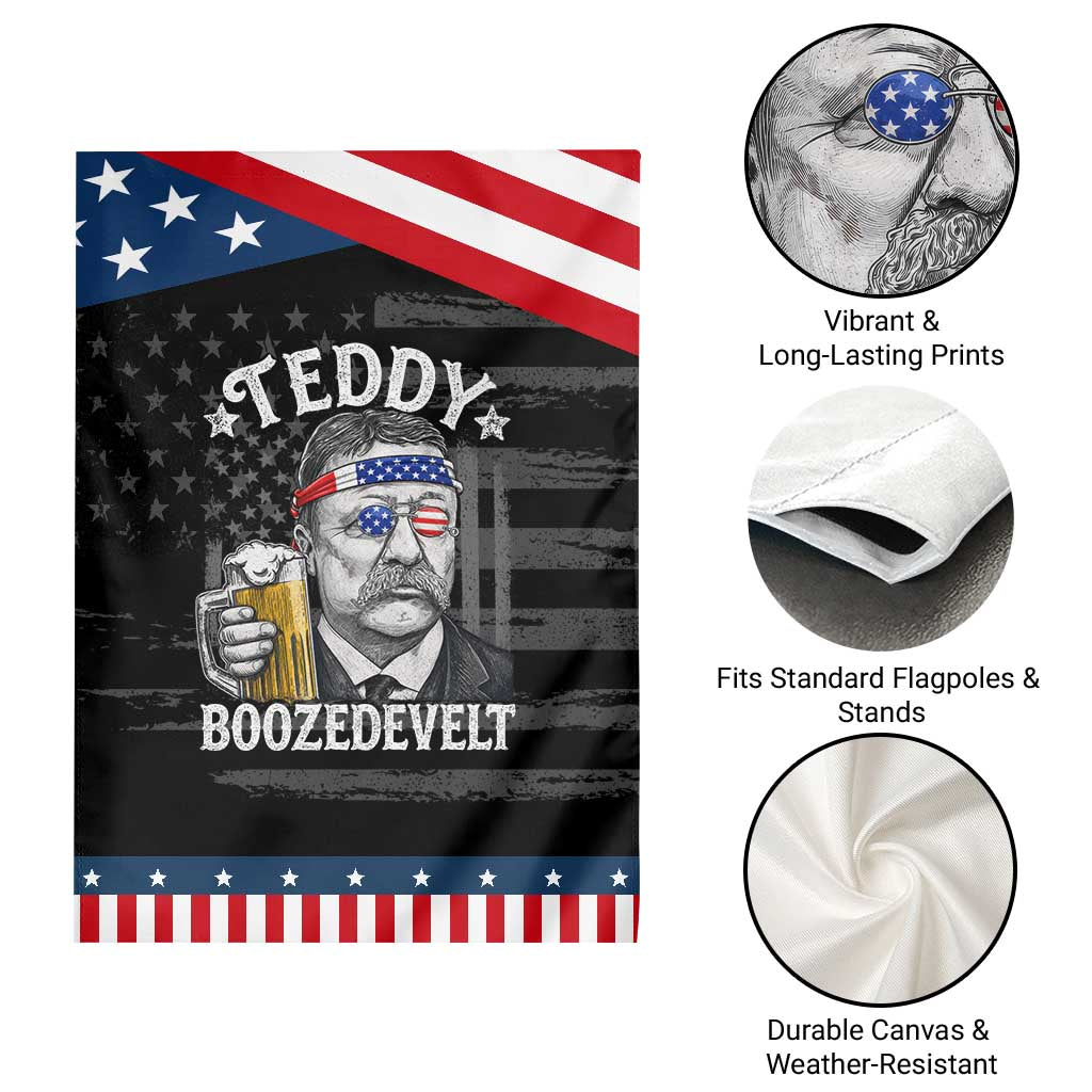 Teddy Boozedevelt Theodore Roosevelt 4th of July Patriotic Garden Flag Funny Beer Drinking Vintage American Flag TS11 Print Your Wear